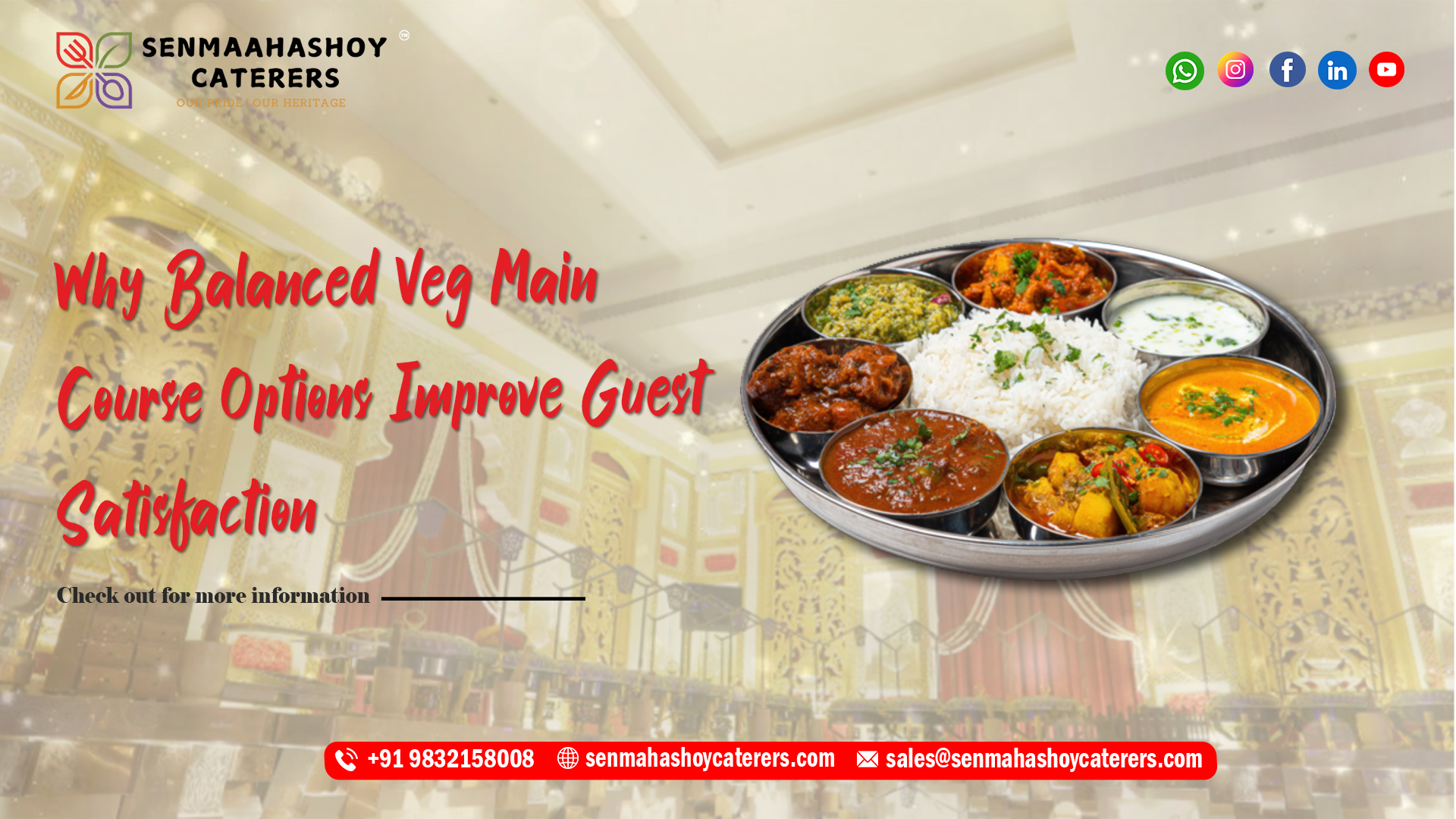 Balanced Veg Menu for Kolkata Wedding Catering